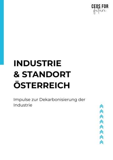  Positionspapier von CEOs FOR FUTURE "Industrie und Standort - Impulse zur Dekarbonisierung der Industrie in Österreich"