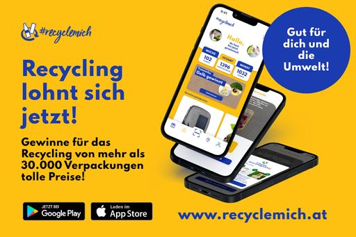 Vorschau Bild von Wie viele Verpackungen habe ich schon gesammelt?
Mit dem Dashboard der RecycleMich-App behält man den Überblick.
