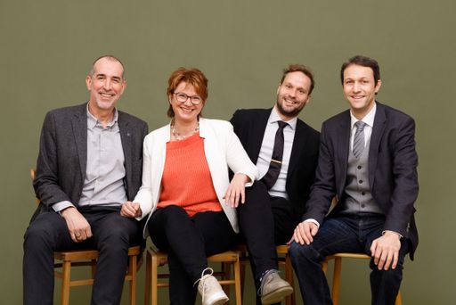  Co-Gründer Klaus Candussi, Co-Gründerin und CEO
Walburga Fröhlich, CDO Paul Mayer, CFO Ernst Stelzmann v.l.n.r.