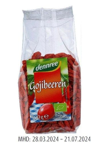 dennree ruft vorbeugend zurück: dennree Goji Beeren
getrocknet 100 g,dennree Goji Beeren getrocknet 250 g