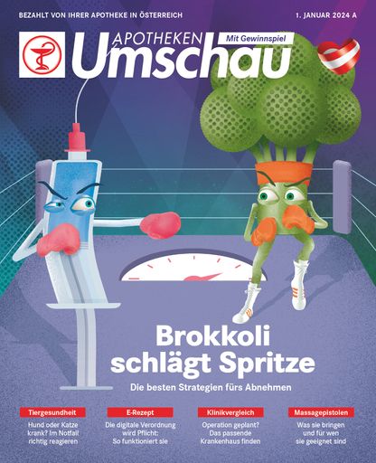 "Titelbild Apotheken Umschau 1A/2024 -
Österreich-Ausgabe" Die Verwendung dieses Bildes ist für
redaktionelle Zwecke bis zum 31.12.2026 zulässig, jedoch
ausschließlich mit Bezug auf die ursprüngliche Meldung und nur mit
vollständigem Bildrechtehinweis. / Die Verwendung dieses Bildes für
redaktionelle Zwecke ist unter Beachtung aller mitgeteilten
Nutzungsbedingungen zulässig und dann auch honorarfrei.
Veröffentlichung ausschließlich mit Bildrechte-Hinweis.