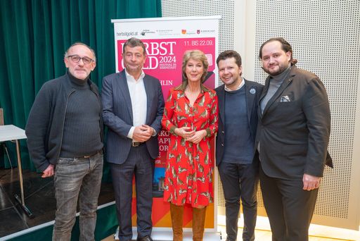 Vorschau Bild von Pressekonferenz in Wien v.l.n.r.: v.l.n.r. Karl Markovics, Stefan
Ottrubay, Barbara Rett, Julian Rachlin, Frantisek Janoska