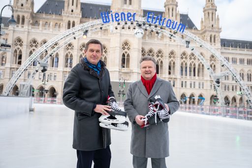 BGM Michael Ludwig und StR Peter Hanke - Eistraum