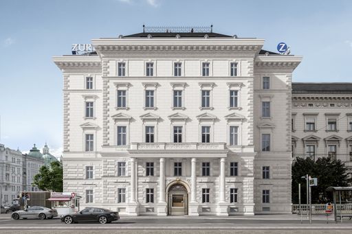 Außenansicht des Zurich Gebäudes Schwarzenbergplatz
15 nach Revitalisierung