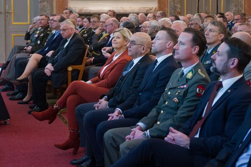 Vorschau Bild von Verteidigungsministerin Klaudia Tanner bei der
Veranstaltung zum "Tag der Wehrpflicht" am 20. Jänner 2024 im Haus
der Industrie.