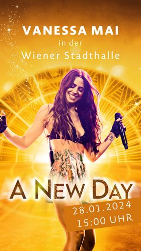  Vanessa Mai Ankündigung Gastautritt bei Holiday on
Ice A NEW DAY am 28. Jänner 2024 in der Wiener Stadthalle