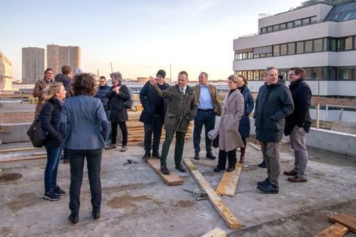 Vorschau Bild von Gleichenfeier für Studentenwohnheim in Wien Neu Marx