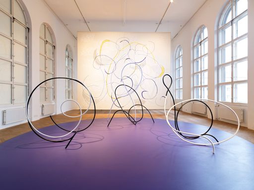 Ausstellungsansicht, CAROLA DERTNIG, Dancing
Through Life, OK Linz, 2024, Foto: Michael Maritsch