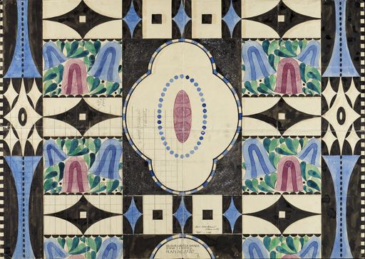JOSEF HOFFMANN 1870–1956, Dessin Nr. 7741, 1910,
Aquarell auf Papier, 65,6 × 91,3 cm, Backhausen-Archiv