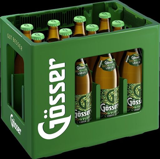 Vorschau Bild von Gösser Biostoff: Kleine Mehrwegflasche und
handliche 12er-Kiste für nachhaltigen Comfort