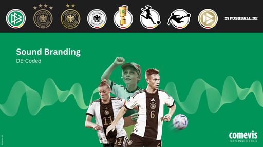 Deutscher Fußball-Bund > Sound Branding &amp; Soundlogo für
die Marken des DFB > Strategy &amp; Design by www.comevis.com /
Die Verwendung dieses Bildes für redaktionelle Zwecke ist unter
Beachtung aller mitgeteilten Nutzungsbedingungen zulässig und dann
auch honorarfrei. Veröffentlichung ausschließlich mit
Bildrechte-Hinweis.
