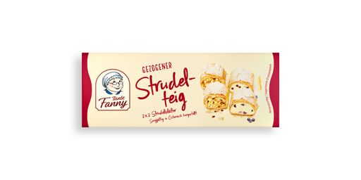  Tante Fanny Gezogener Strudelteig 120g -
Vorderansicht der Verpackung - Vorsorglicher öffentlicher
Produktrückruf MHD 21.02.2025 Charge L4014