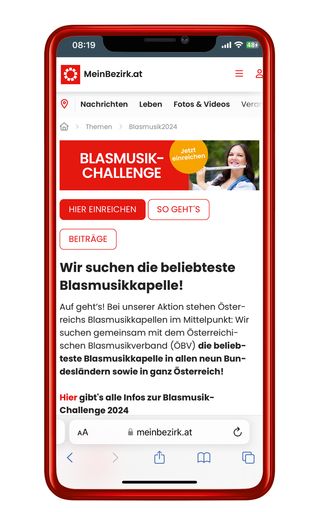 Start der MeinBezirk.at Blasmusik-Challenge