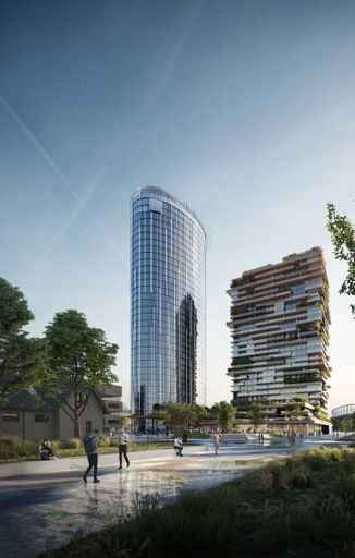 Vorschau Bild von Visualisierung der Projekte Weitblick und Grünblick
im Viertel Zwei.