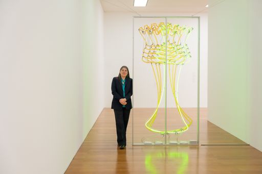 Künstlerin Bethan Huws in ihrer Ausstellung im Kunstmuseum
Liechtenstein, Vaduz. / Die Verwendung dieses Bildes für
redaktionelle Zwecke ist unter Beachtung aller mitgeteilten
Nutzungsbedingungen zulässig und dann auch honorarfrei.
Veröffentlichung ausschließlich mit Bildrechte-Hinweis.