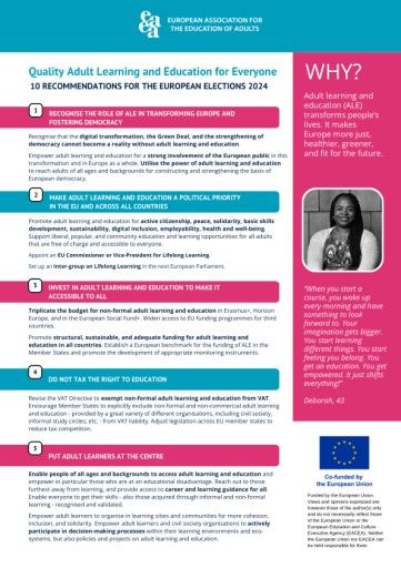 Vorschau Bild von Forderungen der europäischen Erwachsenenbildung zur EU-Wahl