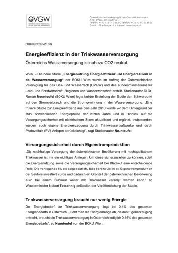 Vorschau Bild von Presseaussendung zur Studie