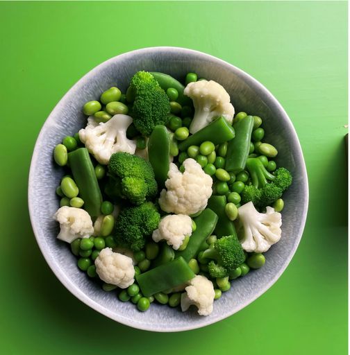 Mit den Innovativen Gemüsemischungen (Ideenküche
Natur Protein Mix, Röstgemüse Wok Mix) erweitert iglo seine
Gemüsevielfalt.