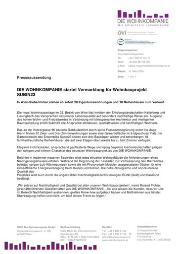 Vorschau Bild von Presseaussendung DWK