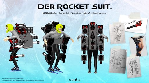 Skizze des Rocketsuits den Nicole Schmidhofer und
Andreas Gabalier tragen werden.