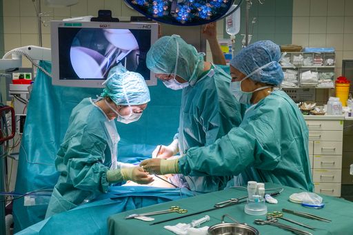 Vorschau Bild von Primar Univ.-Prof. Alexander Klaus F.A.C.S. führt
die Gallenblasenentfernung mit seinem OP-Team durch.