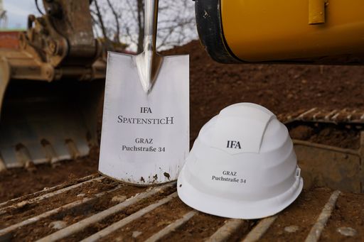 Vorschau Bild von Der planmäßige Baustart für das geförderte
IFA-Wohnbauentwicklungsprojekt „Puchstraße 34“ erfolgte Ende März.