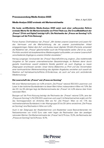 Vorschau Bild von DP_Presseaussendung Media-Analyse 2023