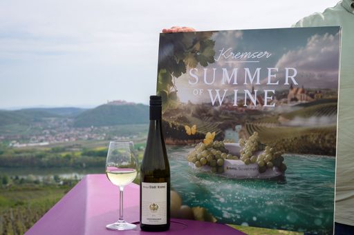 Vorschau Bild von In den Weinbergen über Krems präsentiert das Team des
Stadtmarketing Krems gemeinsam mit der Agentur Branding Brothers den
neuen Werbeauftritt der Stadt Krems unter dem Motto "Kremser Summer
of Wine".