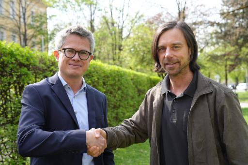Stephan Fugger (rechts) folgt Thomas Klose als
Chefredakteur der RegionalMedien Kärnten