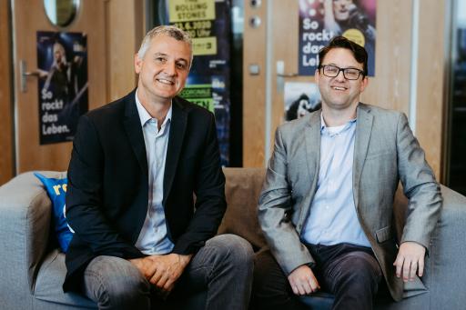 Vorschau Bild von l. Geschäftsführer radio 88.6 Ralph Meier-Tanos, r.
Programmdirektor radio 88.6 Thomas Korponay-Pfeifer