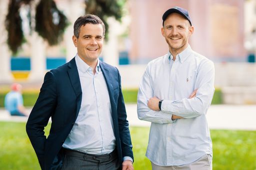 Richard König und Lukas Nemec (v.l.), Gründer des
New Energy Campus