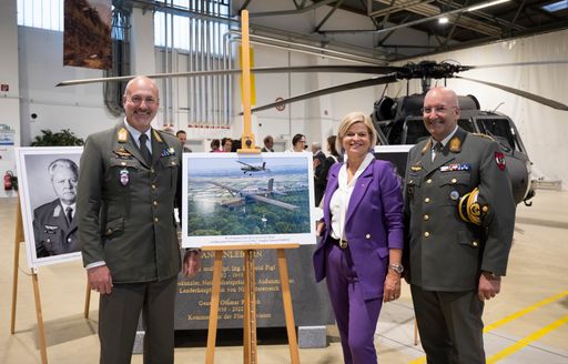 Vorschau Bild von Langenlebarn, Niederösterreich, Österreich
.Umbenennung des Fliegerhorst BRUMOWSKI in Fliegerhorst Leopold
Figl Flugplatz General Pabisch am 16. Mai 2024
