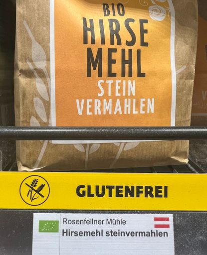 Regalkennzeichnung glutenfreies Produkt