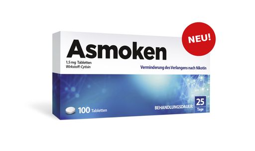 Vorschau Bild von Mit Asmoken® bringt Sanova Pharma ein nikotinfreies
Präparat auf den österreichischen Markt, das Rauchenden den Schritt
in ein rauchfreies Leben erleichtern kann. Asmoken® ist seit Mai
österreichweit in Apotheken erhältlich.