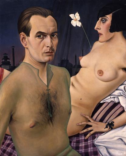 Vorschau Bild von CHRISTIAN SCHAD (1894–1982), Selbstbildnis mit
Modell, 1927, Öl auf Holz, 76 × 62 cm, Tate: Leihgabe einer
Privatsammlung 1994