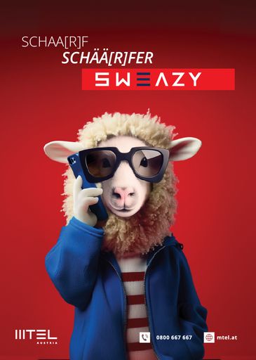  MTEL SWEAZY Schaf - Frontseite Flyer - Werbeträger