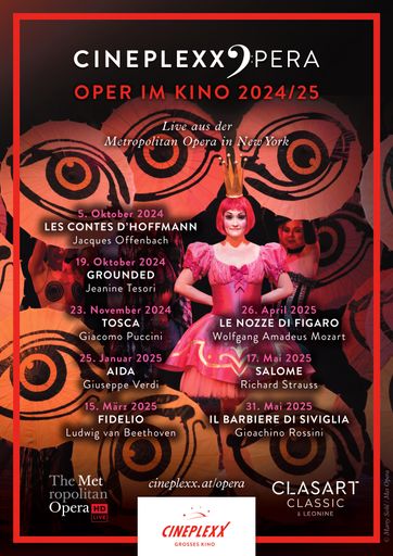 Acht Opern-Highlights live aus der MET-Opera in New York in den
österreichischen Kinos
