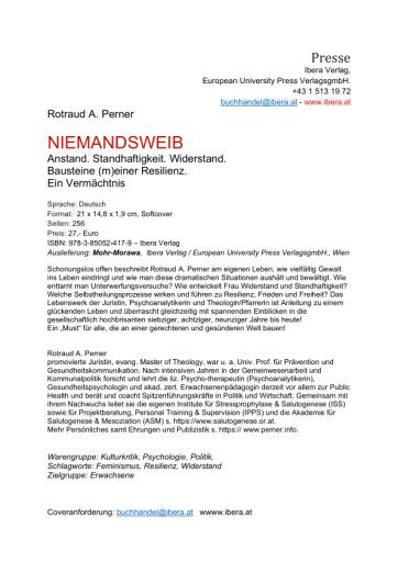 Vorschau Bild von Presseinformation Ibera Verlag