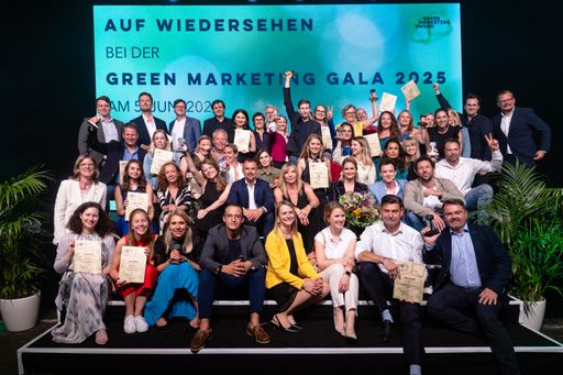  Alle Sieger:innen der vier Kategorien beim Green
Marketing Award 2024.
