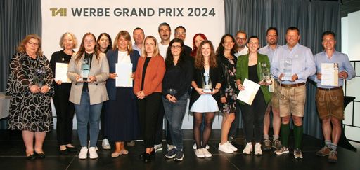Das Foto zeigt die Sieger der diesjährigen T.A.I.
WERBE GRAND PRIX Awards