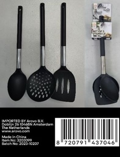  AROVO Küchenutensilien-Set 3-teilig – Kunststoff