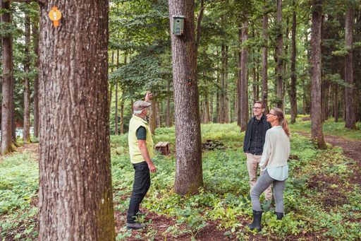 Vorschau Bild von Der paxnatura Förster hält monatlich eine geführte
Flächenbesichtigung ab.