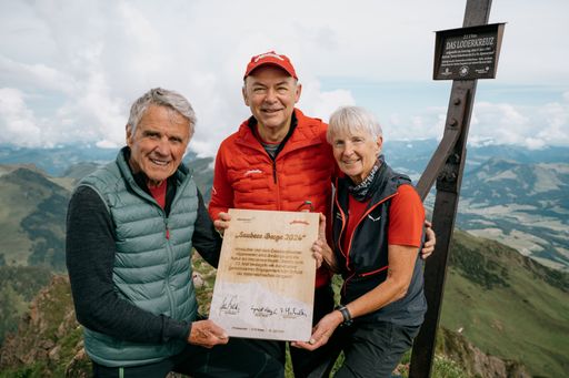 v.l.n.r: Peter Habeler, Gerhard Schilling und
Ingrid Hayek