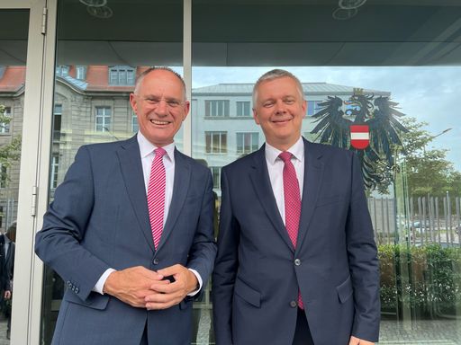  Innenminister Gerhard Karner und Innenminister
Tomasz Siemoniak nach dem Gespräch in Berlin