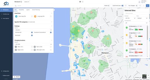 Vorschau Bild von Dodona Analytics Dashboard zur Optimierung von
Elektrofahrzeug-Ladeinfrastruktur.
