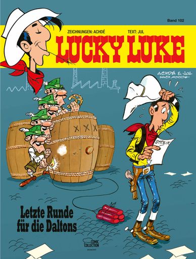 Cover Lucky Luke Album 102 / Weiterer Text über ots und
www.presseportal.de/nr/8146 / Die Verwendung dieses Bildes für
redaktionelle Zwecke ist unter Beachtung aller mitgeteilten
Nutzungsbedingungen zulässig und dann auch honorarfrei.
Veröffentlichung ausschließlich mit Bildrechte-Hinweis.