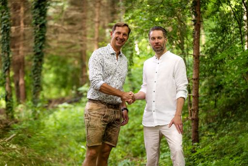  "Gsundes Land"-Geschäftsführer Manfred Kainz (li.) und Green
Encoded-Geschäftsführer Michael Kien
