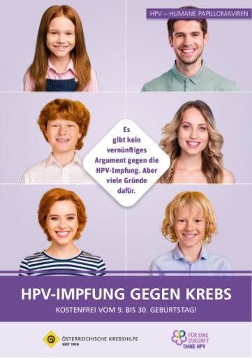Vorschau Bild von Krebshilfe-Broschüre "HPV-Impfung", kostenfrei unter www.krebshilfe.net