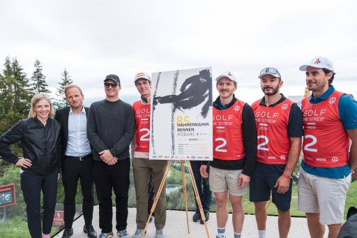 Als Auftakt von Golf the Streif wird das Plakat für die
Hahnenkamm-Rennen 2025 präsentiert.