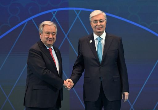  UN-Generalsekretär António Guterres & Kasachstans
Präsident Kassym-Schomart Tokajew